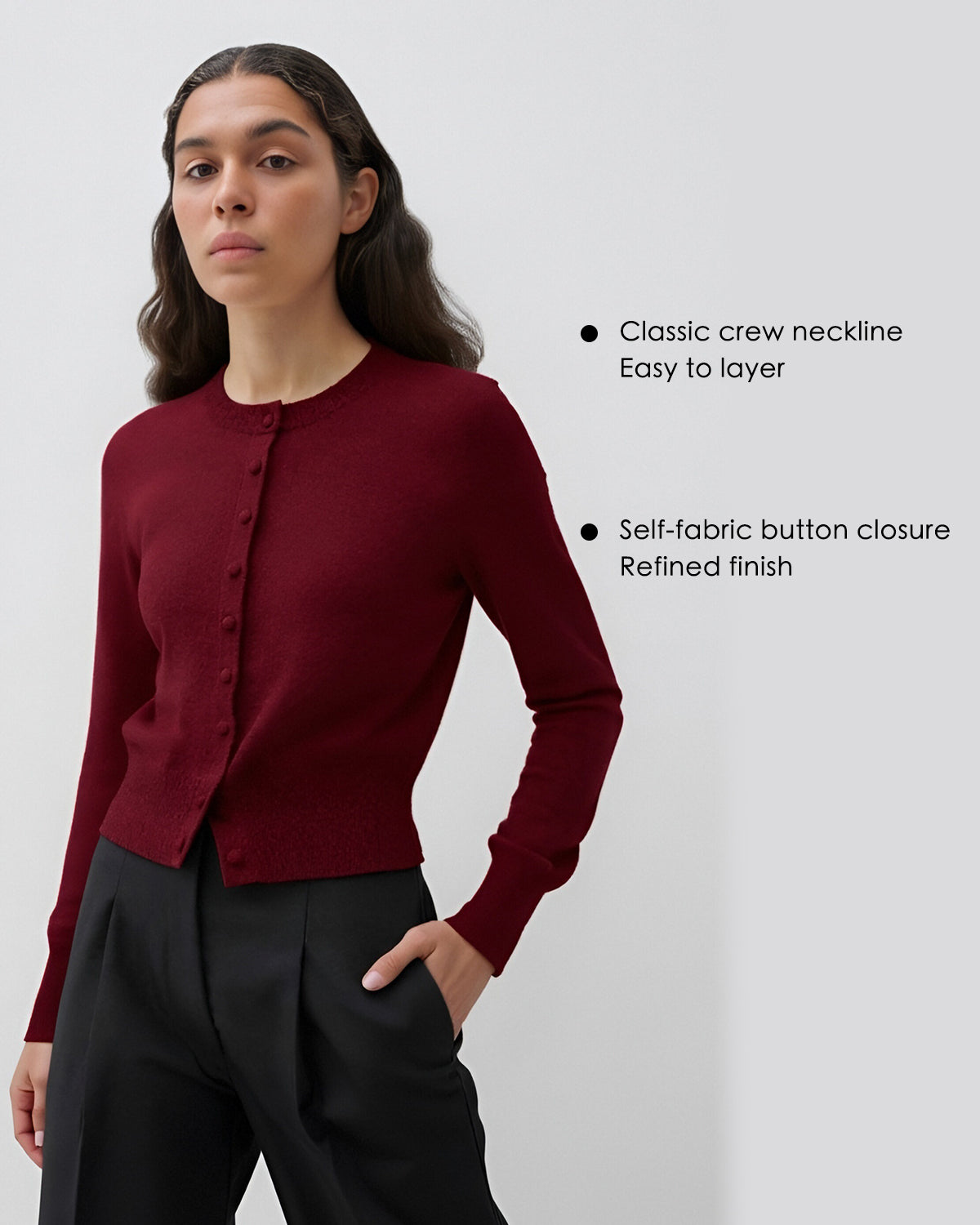 ASOBIO 100% Wool Cardigan