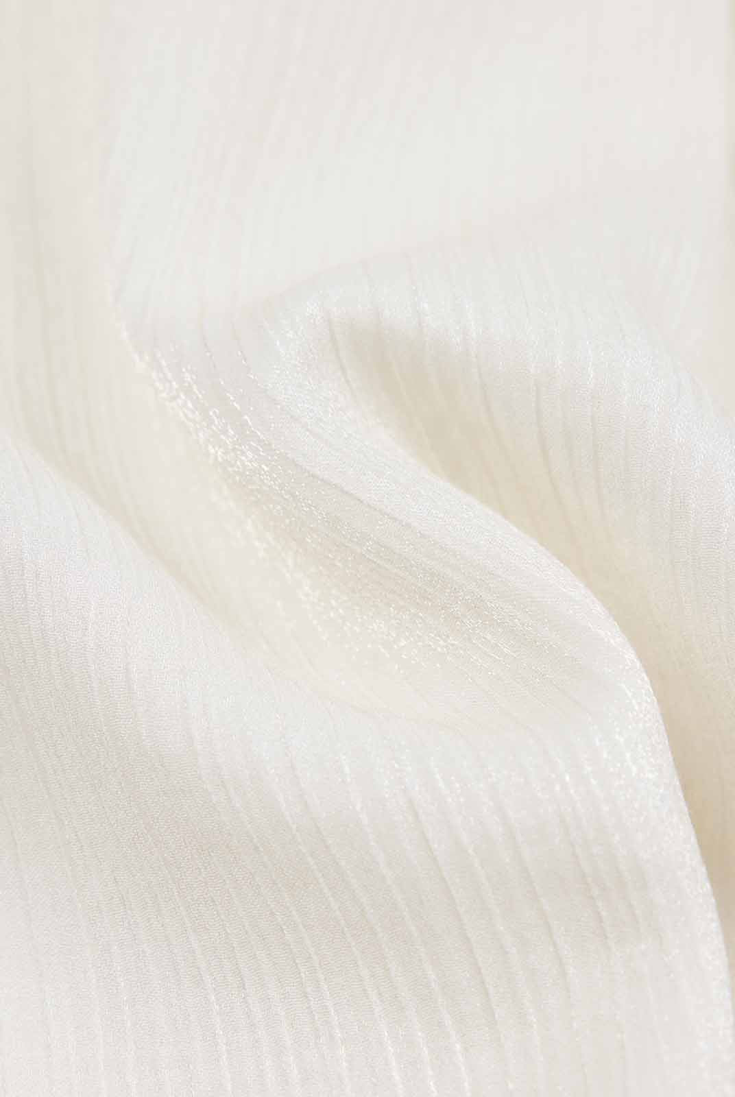 ASOBIO Long-Sleeve Twist Neck Textured Blouse