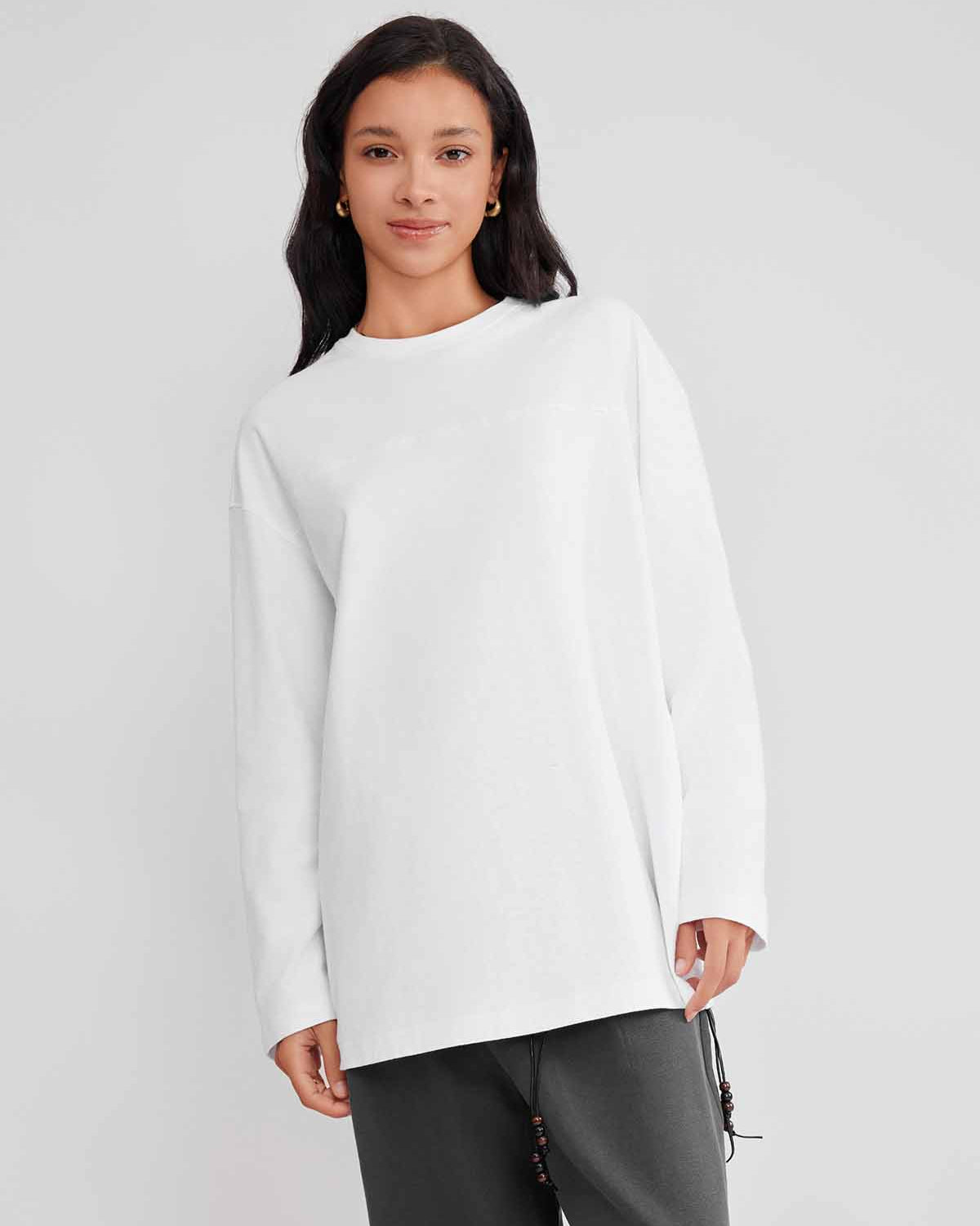 ASOBIO Long-Sleeve 100% Cotton T-Shirt