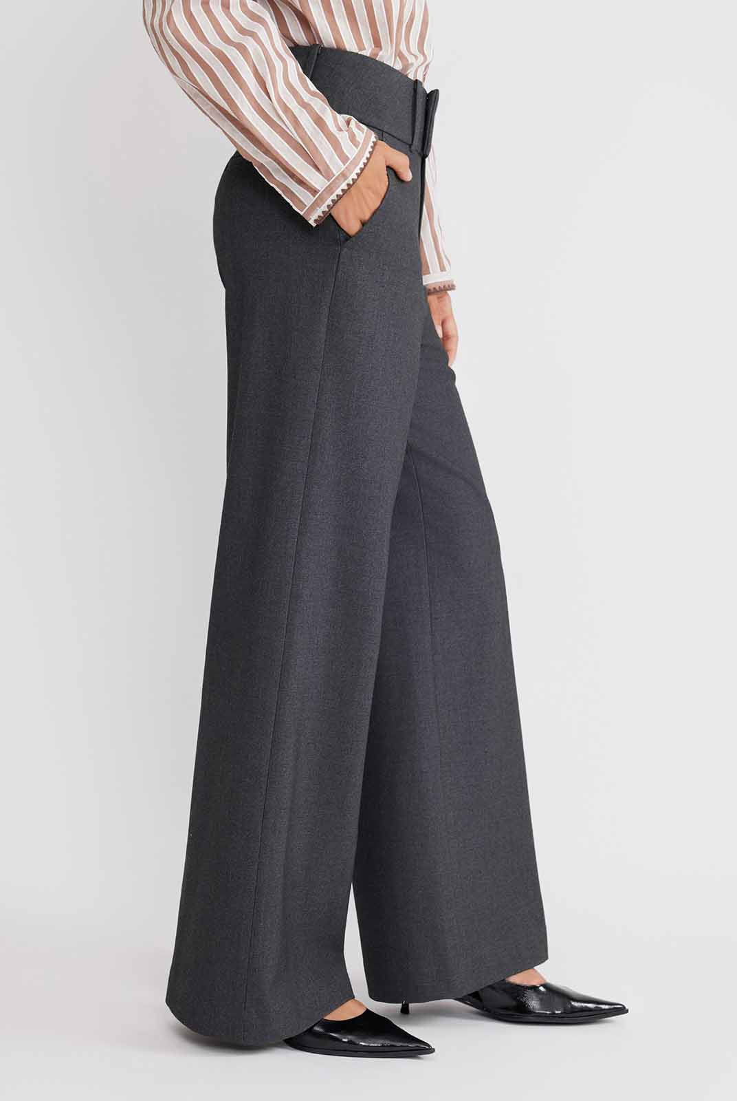 ASOBIO Wool Blend Wide-Leg Trousers