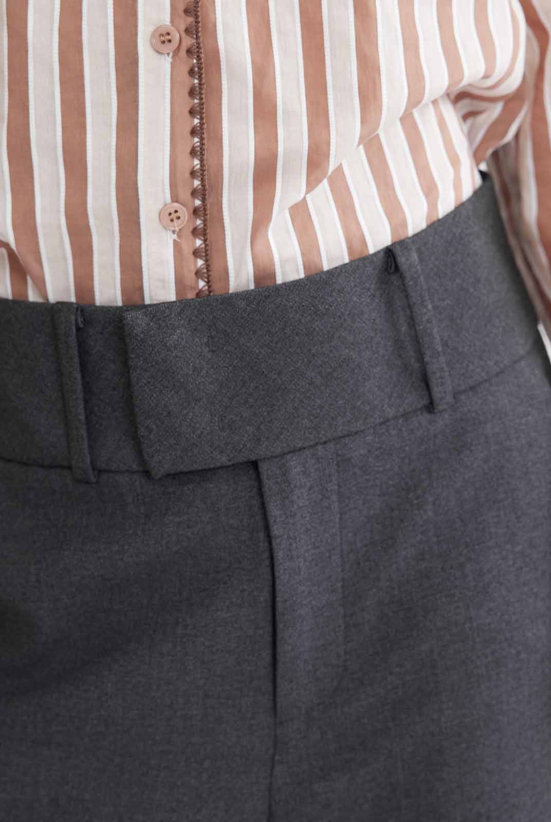 ASOBIO Wool Blend Wide-Leg Trousers