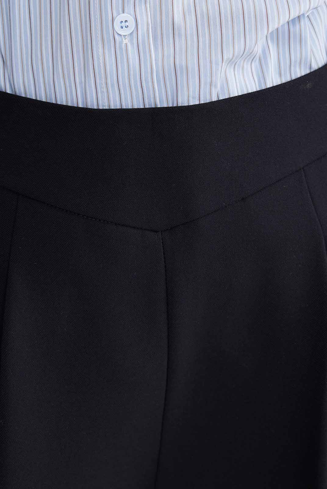 ASOBIO Wool Blend Pleated Trousers