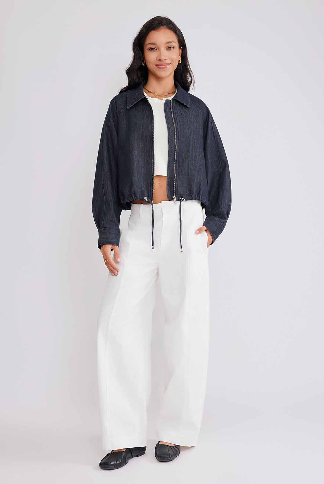 ASOBIO Cotton Denim Utility Jacket
