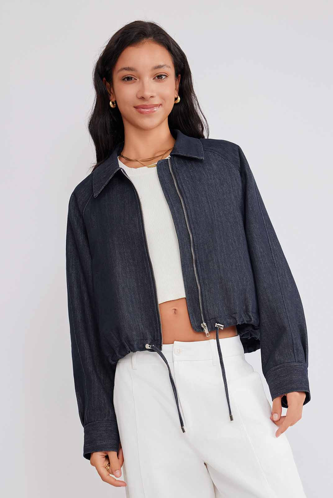 ASOBIO Cotton Denim Utility Jacket