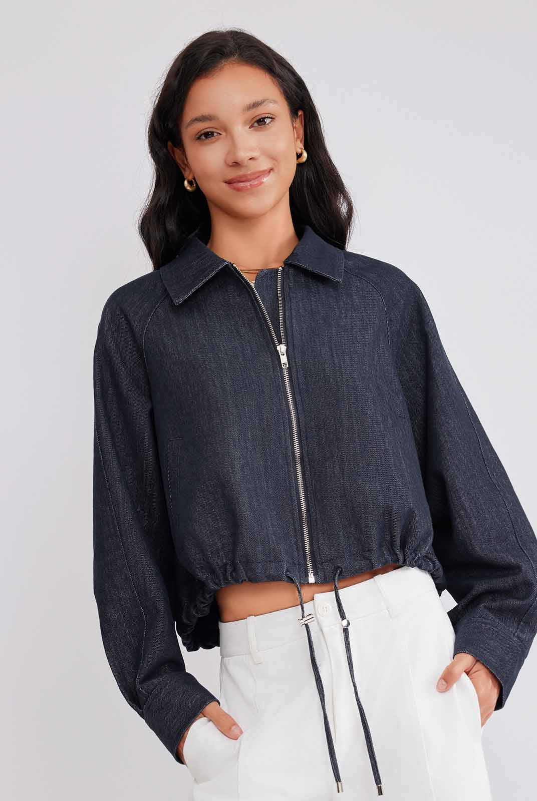 ASOBIO Cotton Denim Utility Jacket