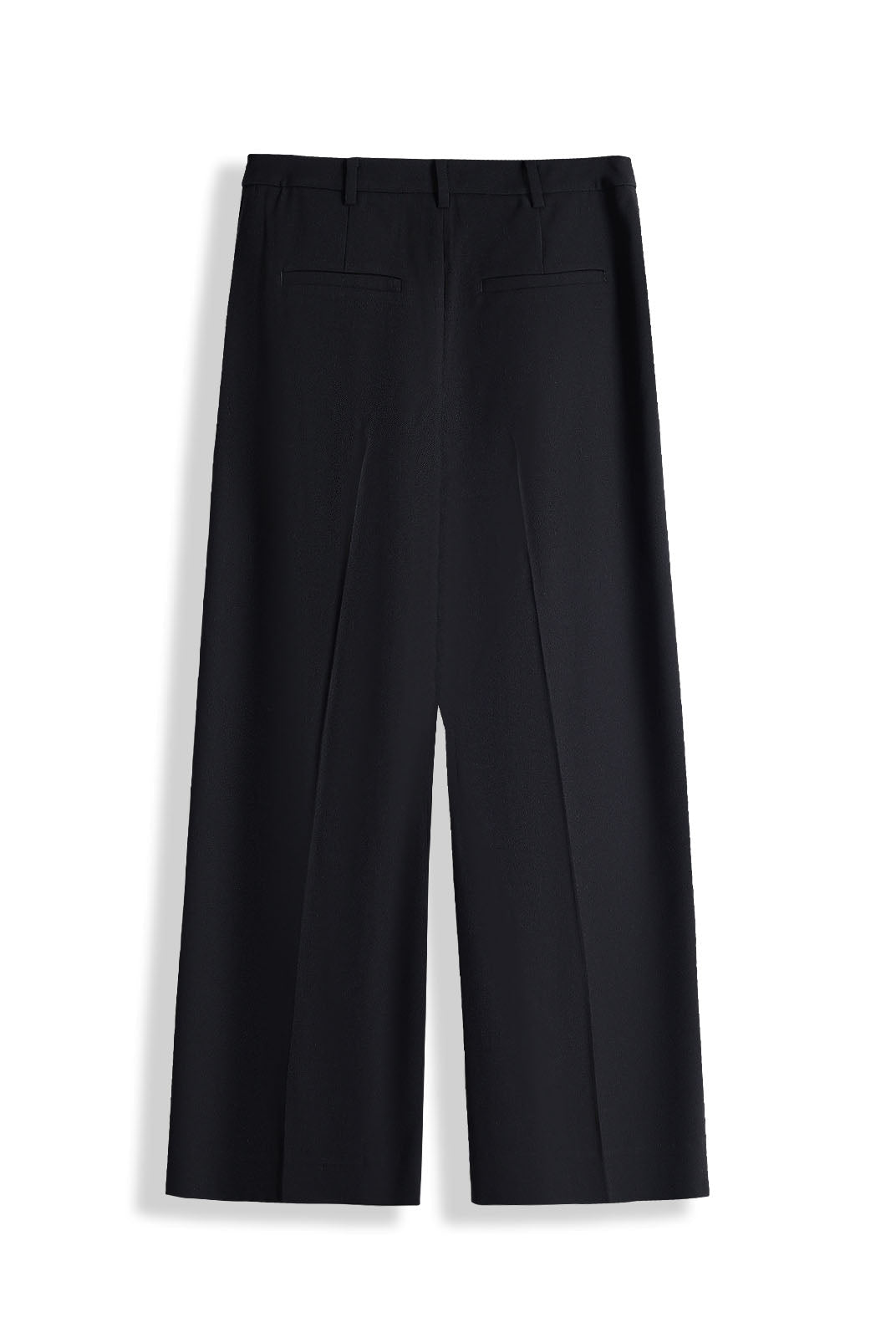 ASOBIO Wool Blend Mid-Rise Pleated Wide-Leg Trousers