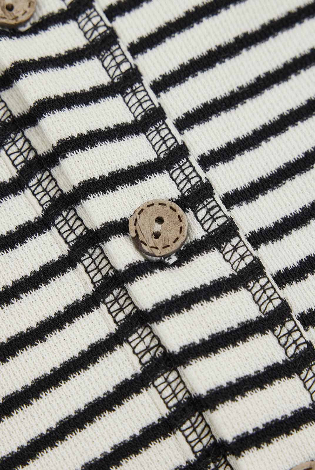 ASOBIO Striped Knit Cardigan