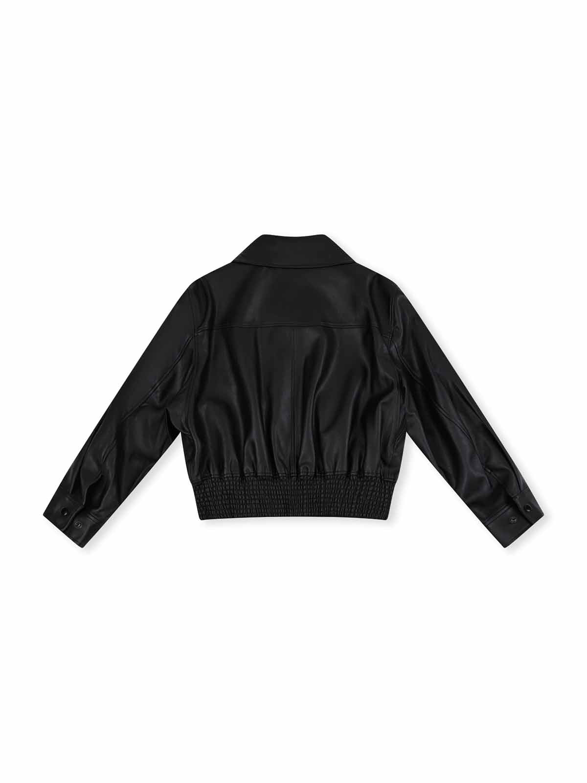 ASOBIO Flap-Pocket Leather Jacket