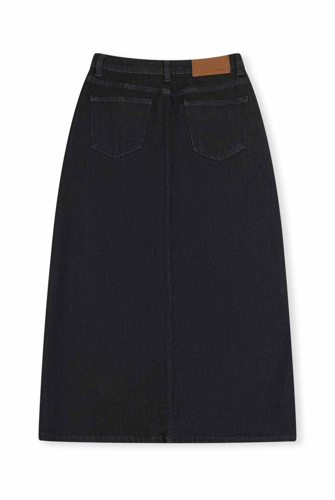 ASOBIO Stretch Denim Slit Midi Skirt