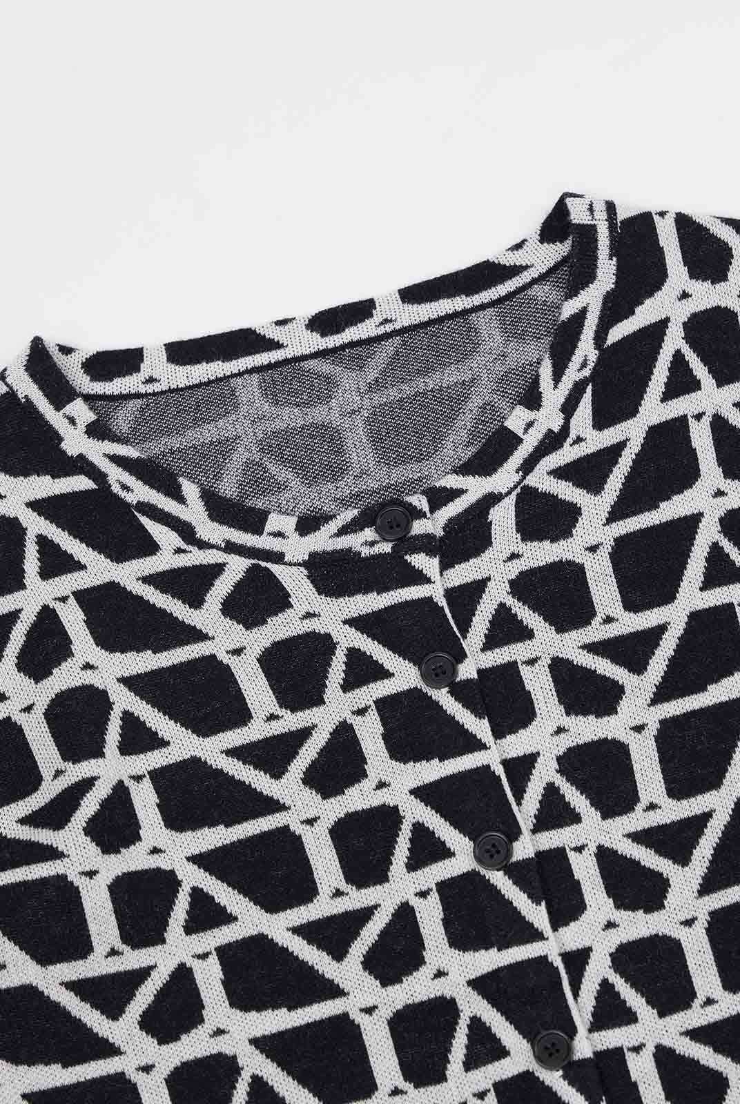 ASOBIO Wool Blend Textured Cardigan