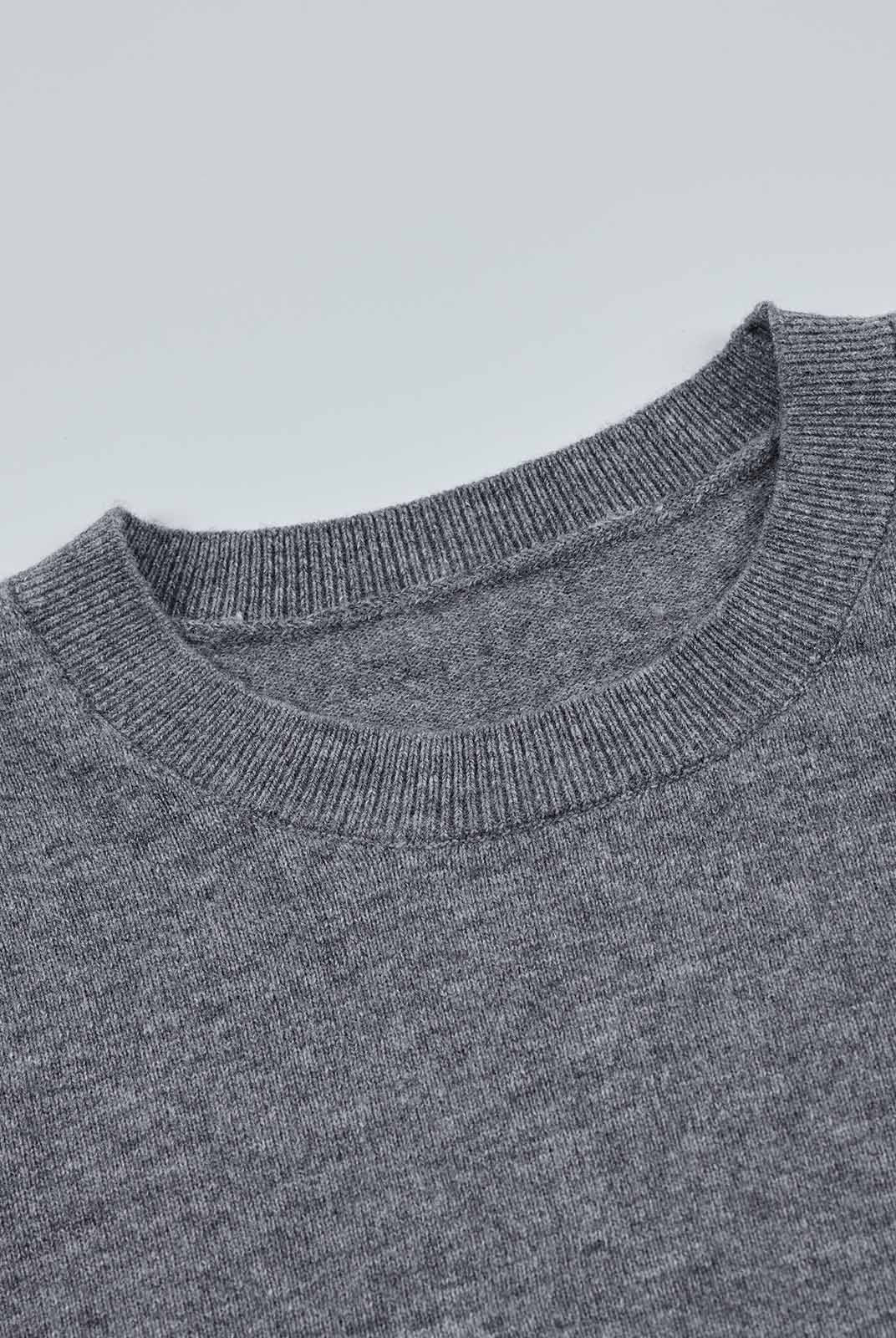 ASOBIO Lightweight 100% Wool Crewneck Top