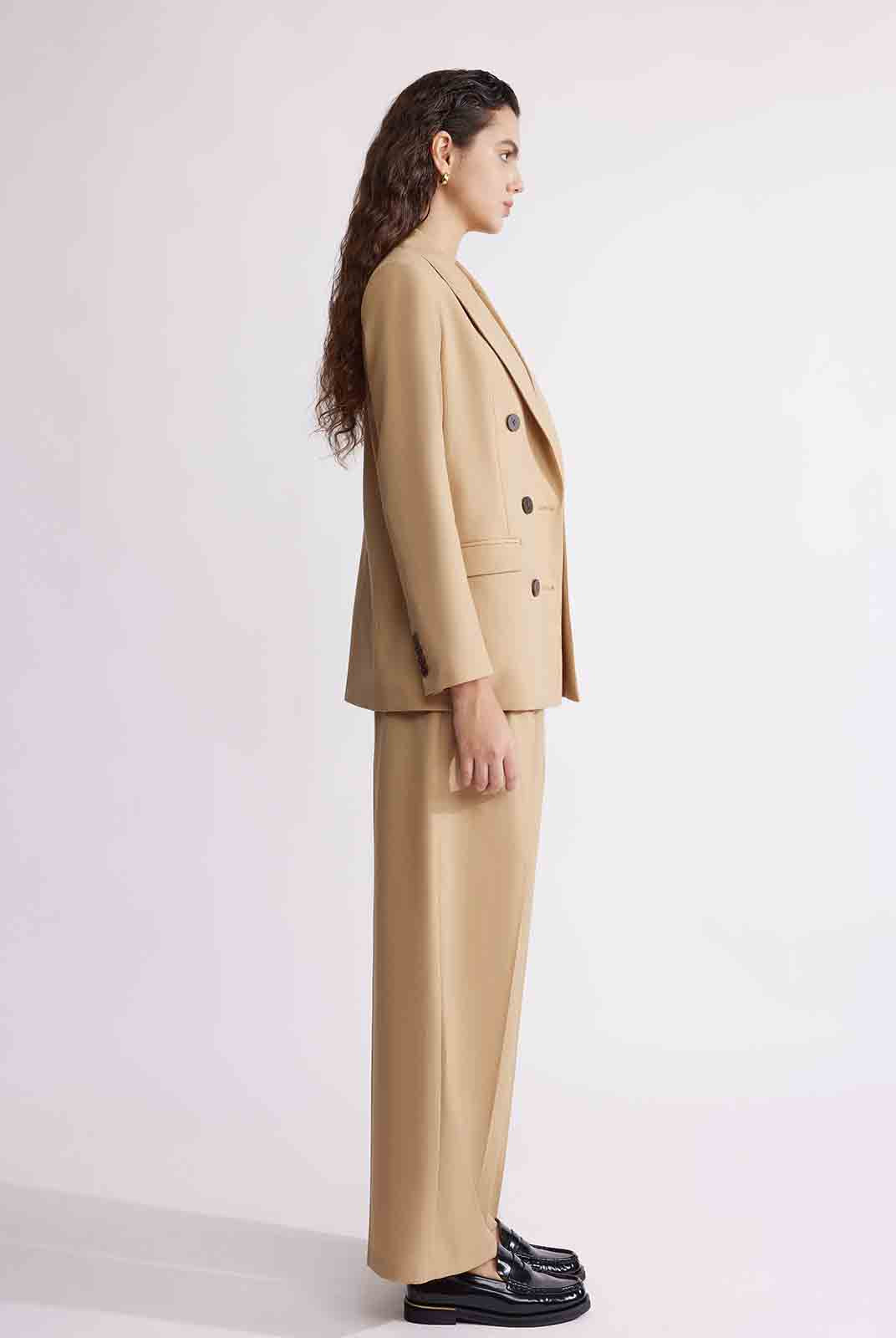 ASOBIO Slim Double-Breasted Blazer