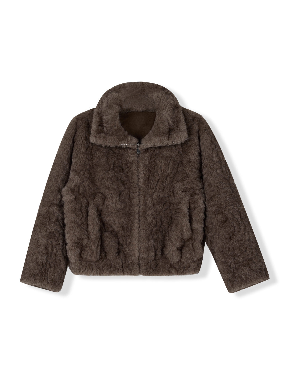 ASOBIO Faux Fur Zip-Up Jacket
