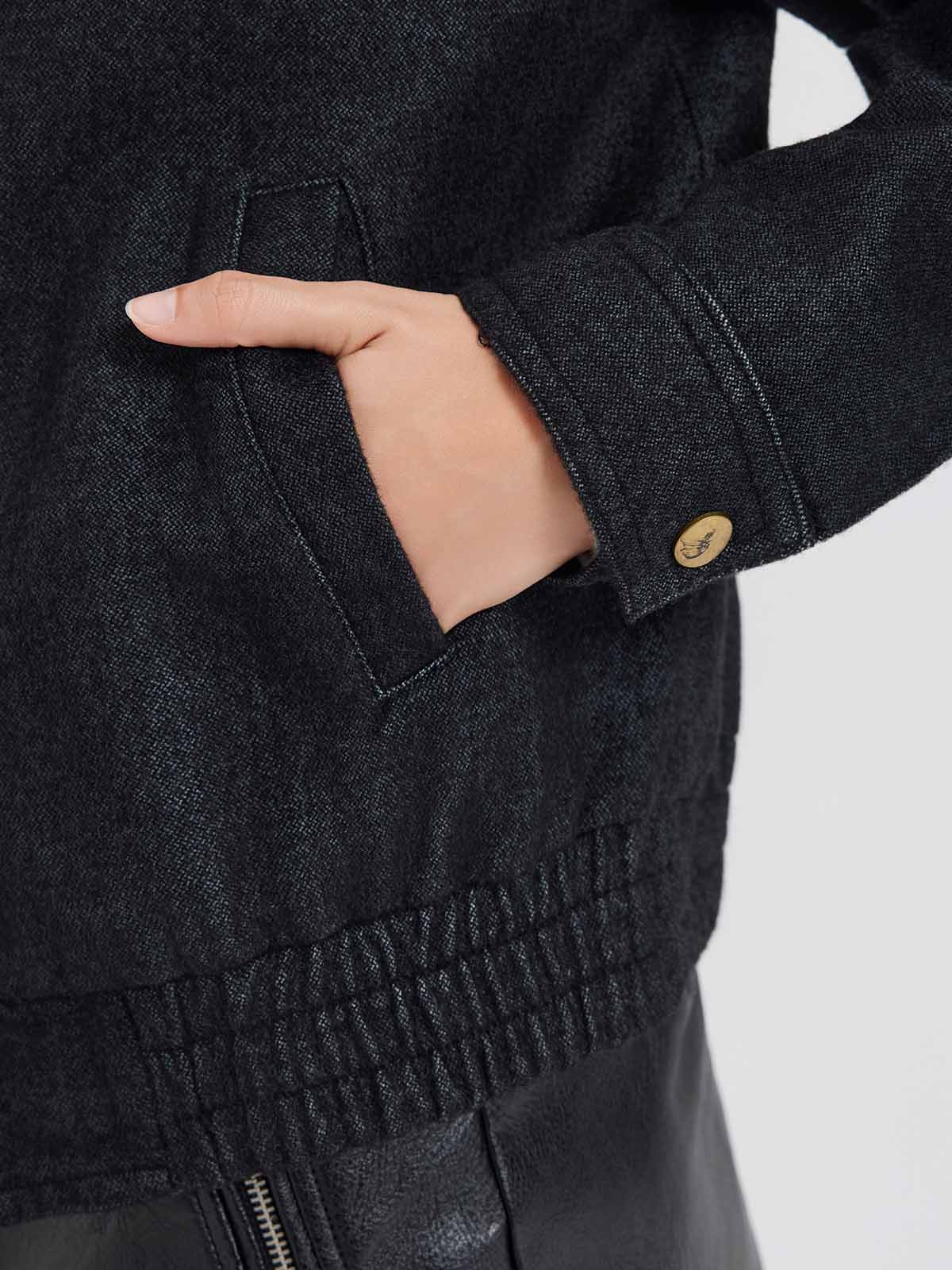 ASOBIO Wool-Blend Denim Trucker Jacket
