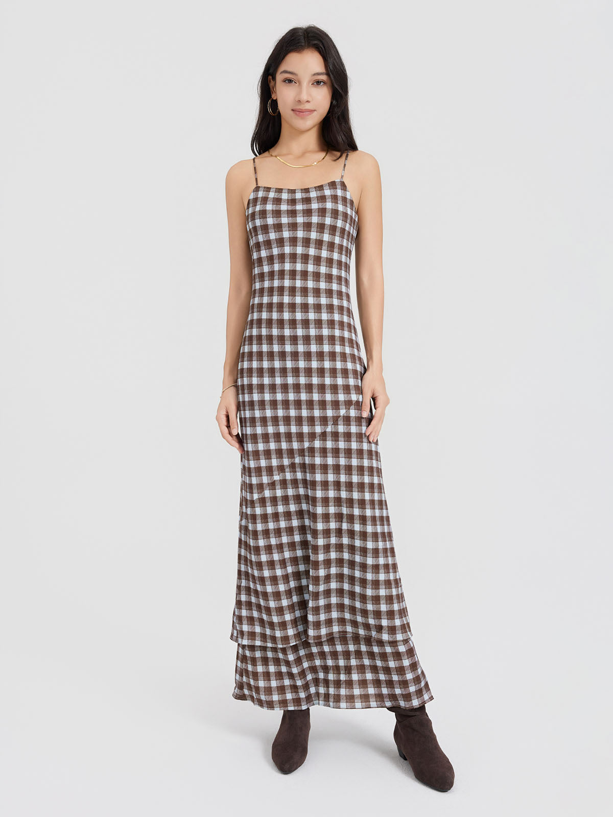 ASOBIO Printed Cami Trumpet Maxi Dress