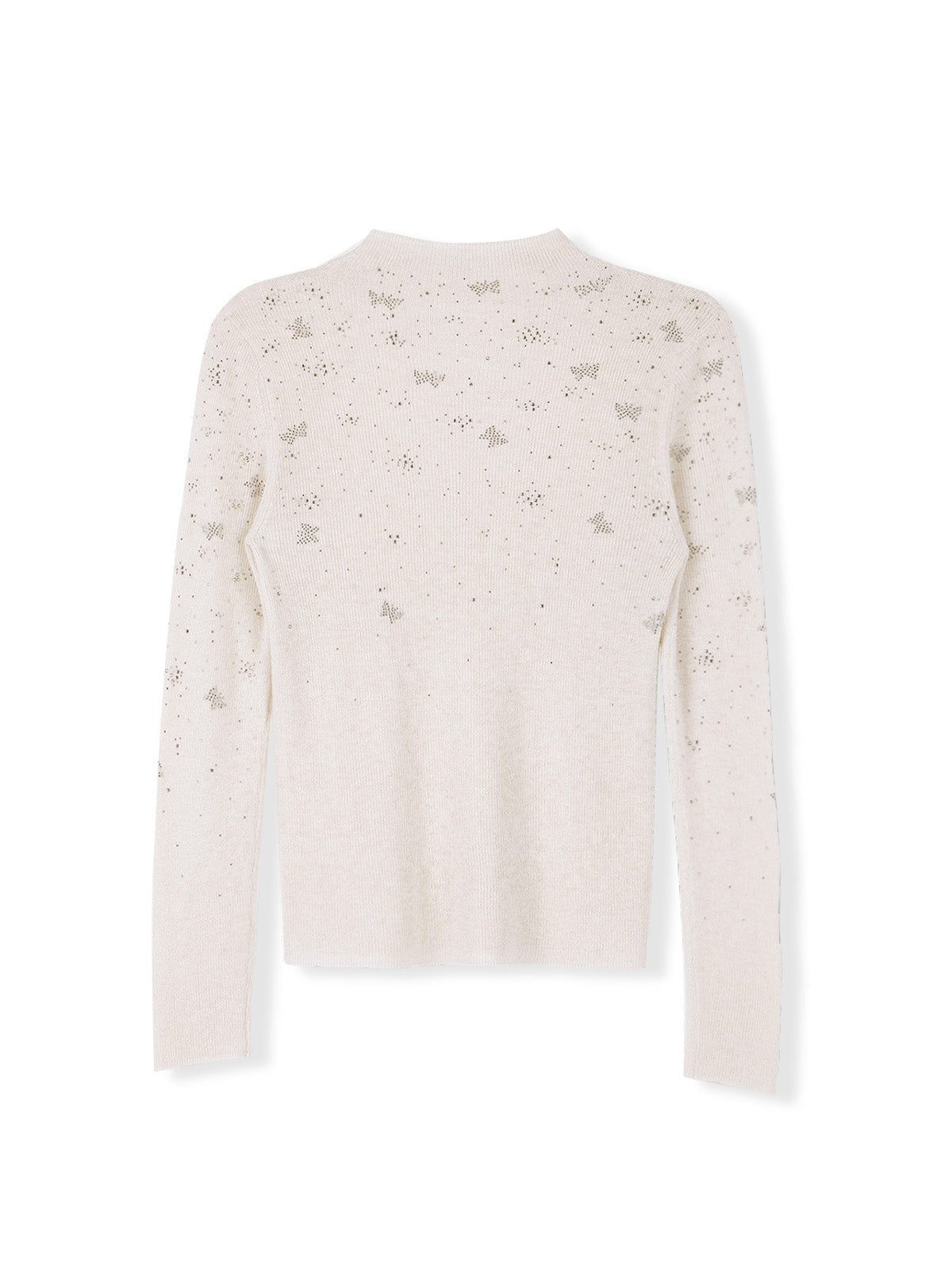 ASOBIO Embellished Mockneck Sweater