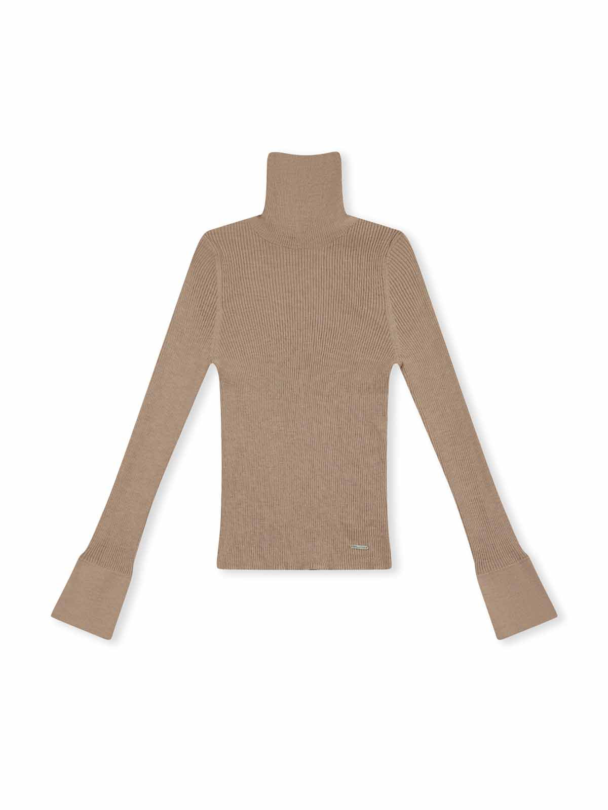 ASOBIO 100% Merino Wool Turtleneck Sweater