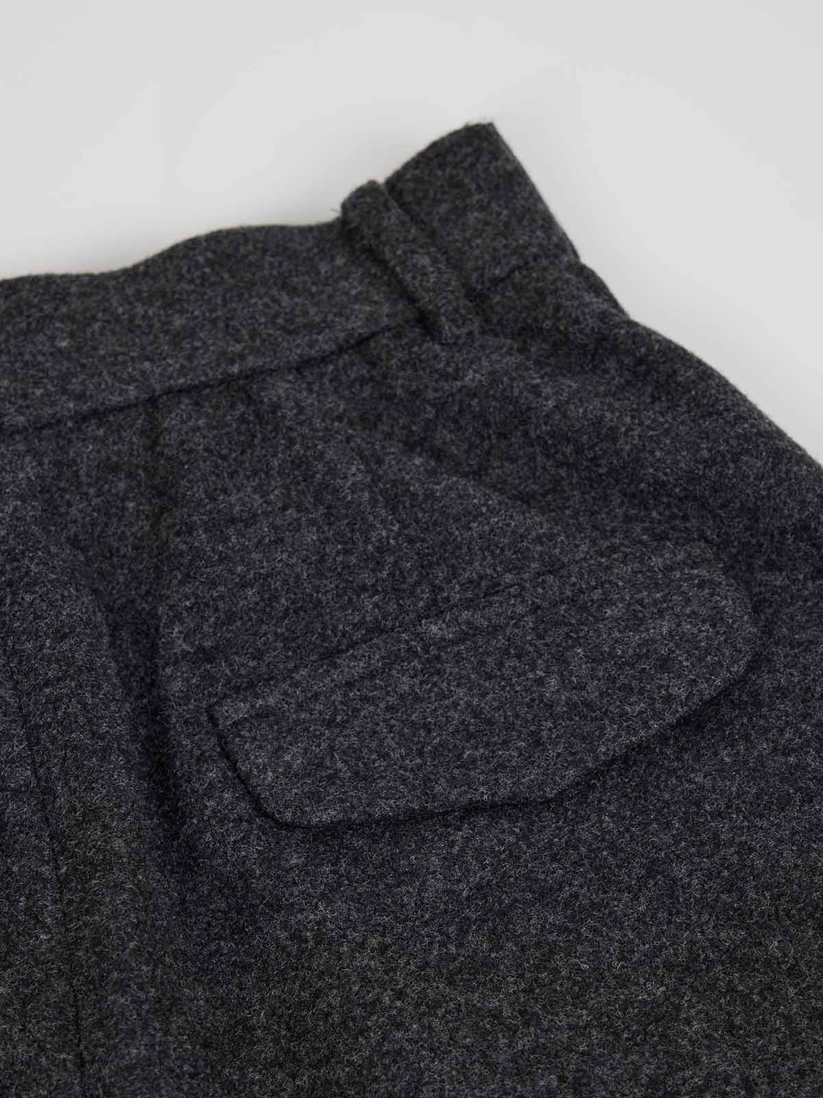 ASOBIO Mid-Rise Wool-Blend Barrel Pant