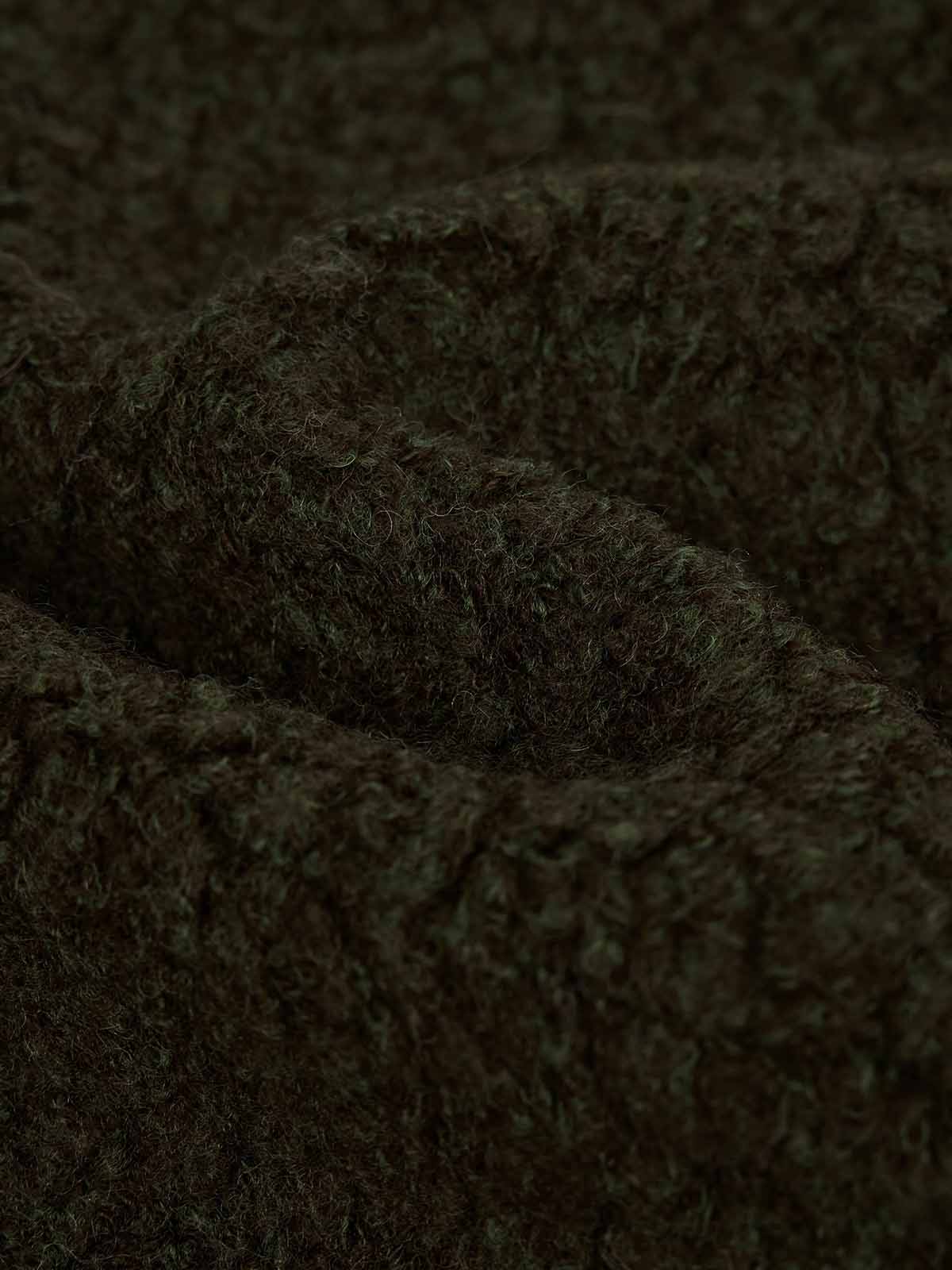 ASOBIO 100% Wool Zip-Up Cardigan