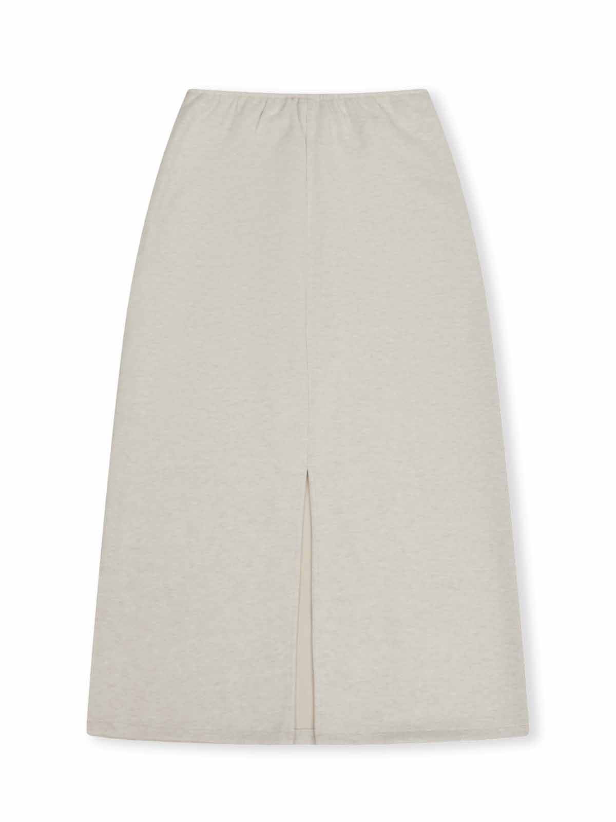 ASOBIO Wool-Blend Knit Midi Skirt