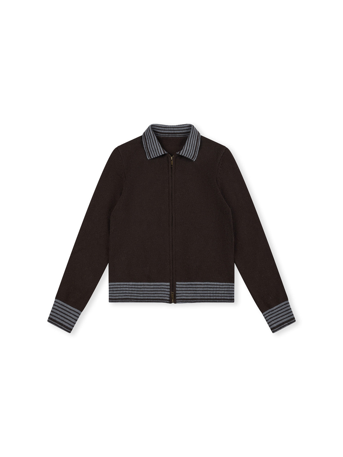 ASOBIO Merino Wool Zip-Up Cardigan