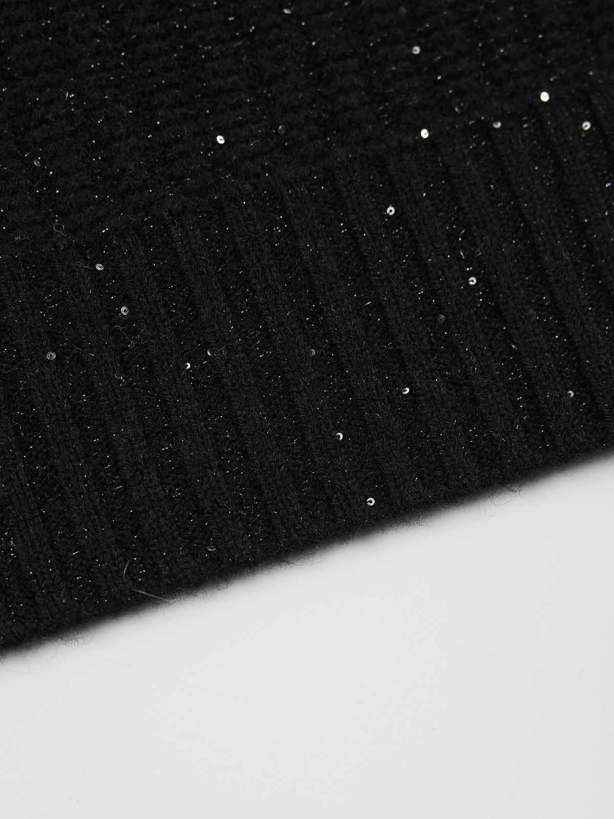 ASOBIO 100% Wool Sequin Sweater