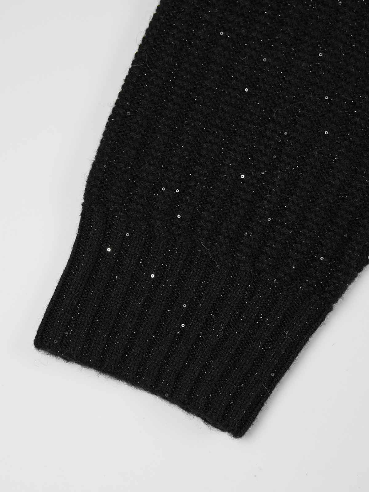 ASOBIO 100% Wool Sequin Sweater