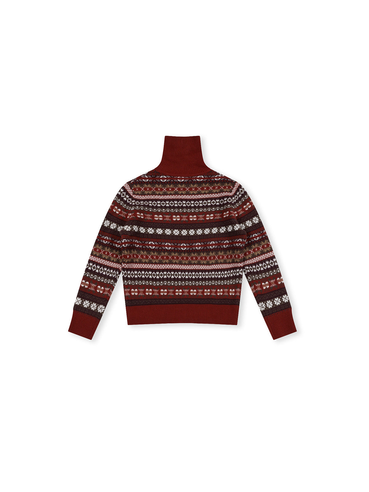 ASOBIO 100% Wool Fair Isle Pullover Sweater