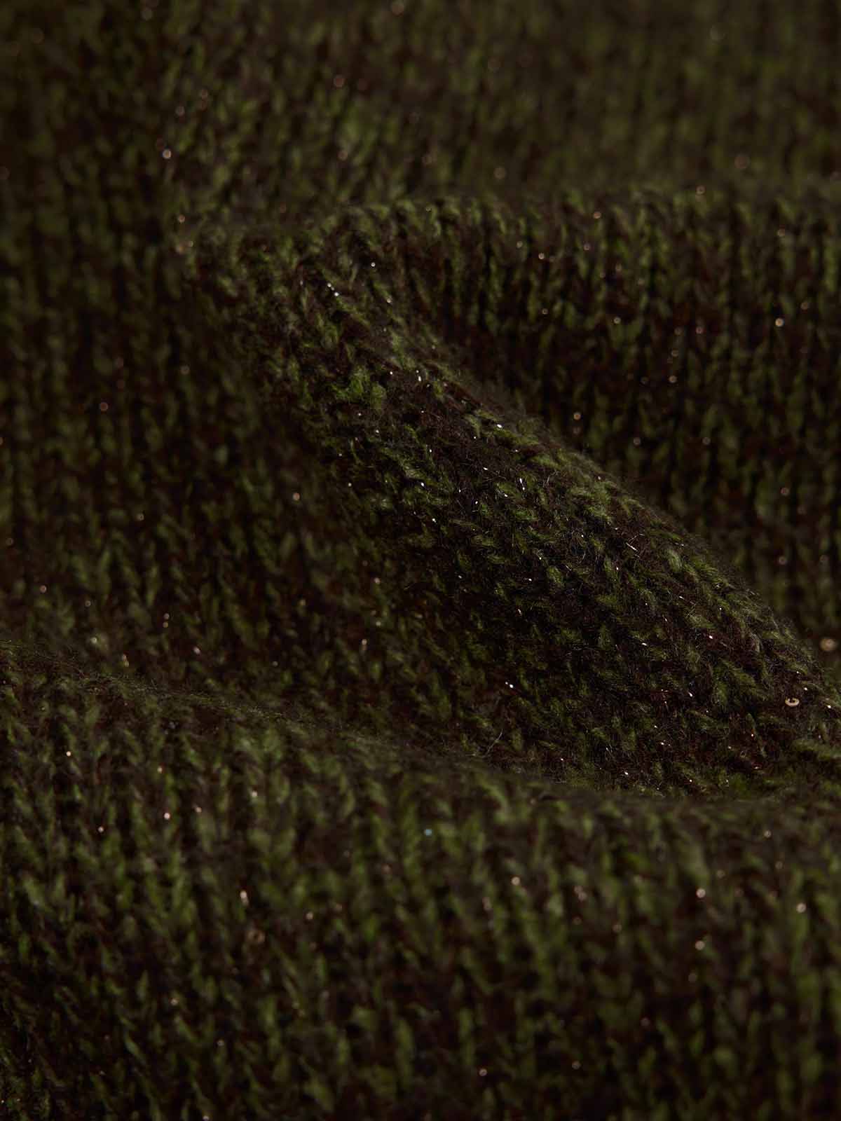 ASOBIO Mélange Wool Button-Front Cardigan