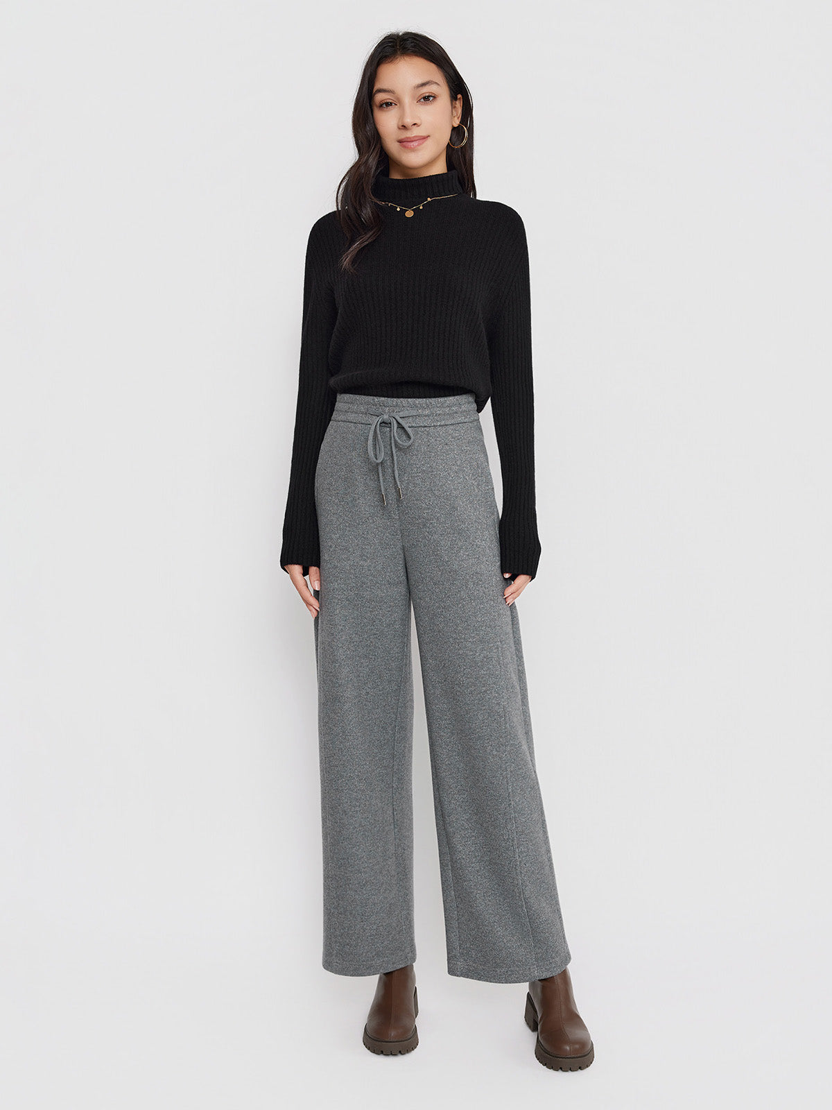 ASOBIO Knit Barrel Pant