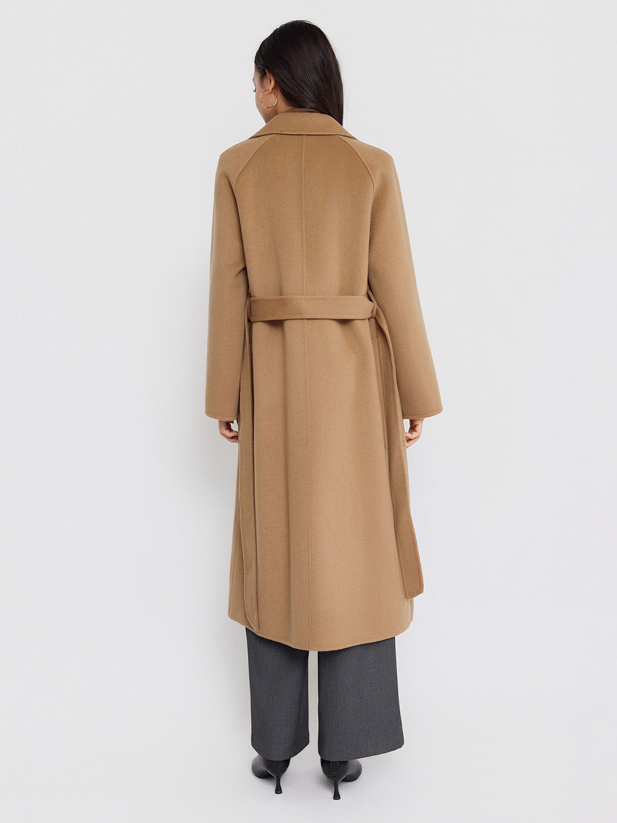 ASOBIO Double-Faced Wool Wrap Coat
