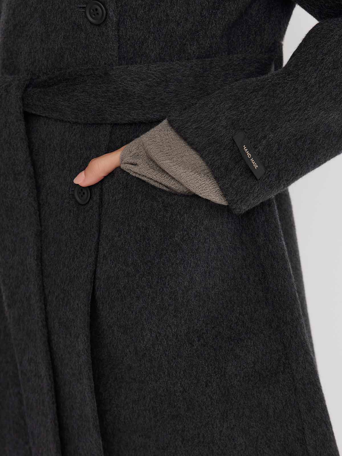 ASOBIO Double-Faced Double-Breasted Wrap Coat