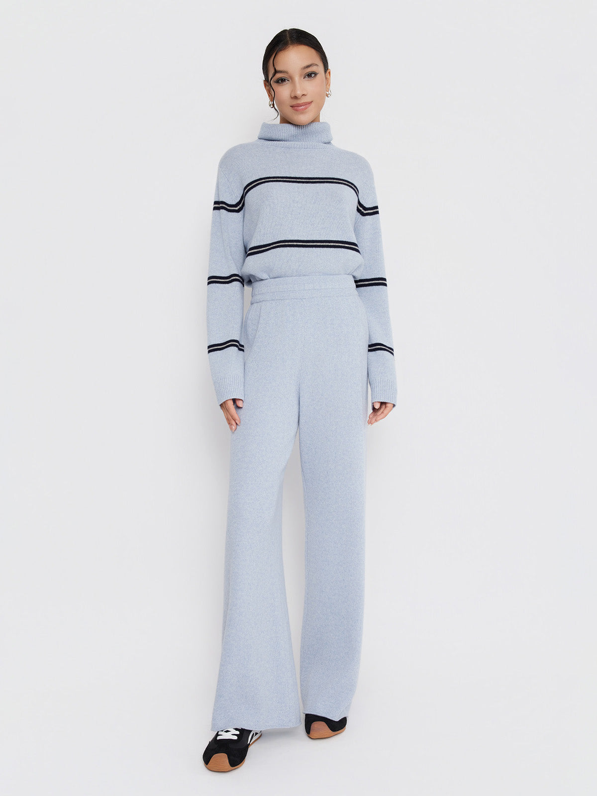 ASOBIO Elastic Waist Straight-Leg Pant