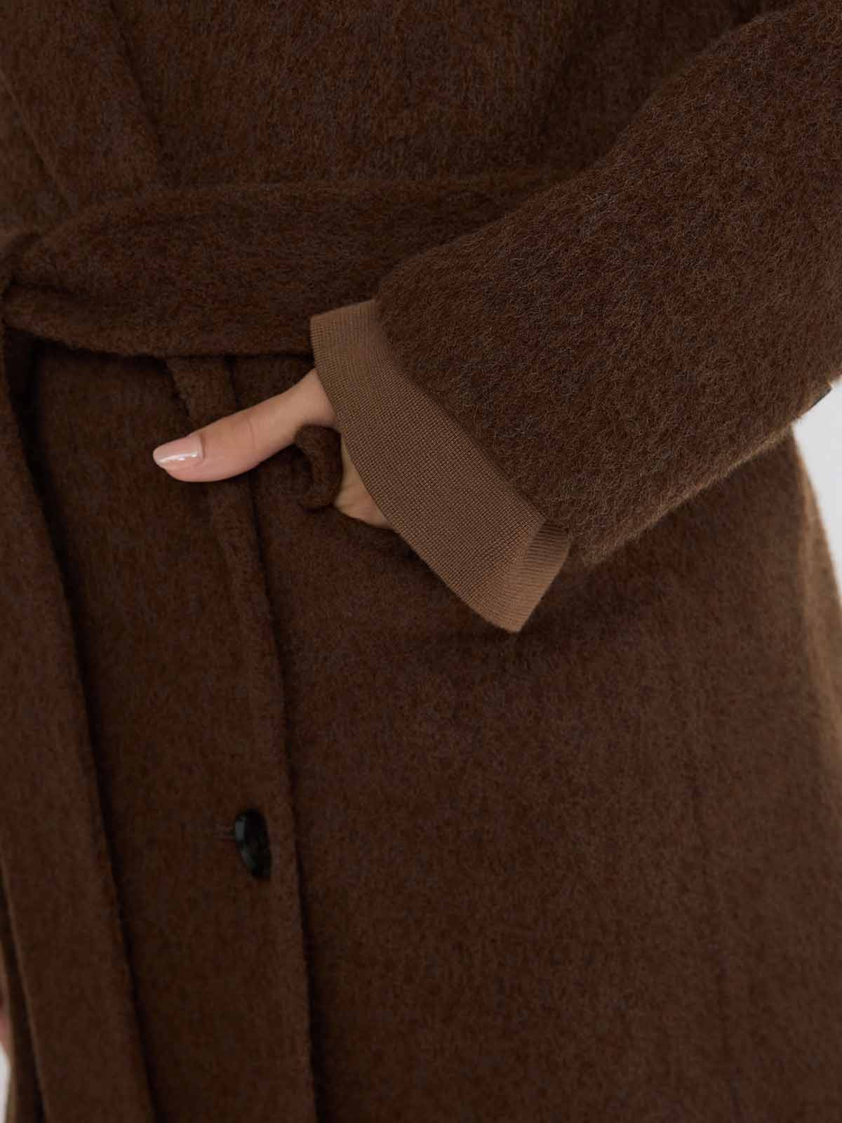 ASOBIO Relaxed Long Wool and Camel Hair Coat