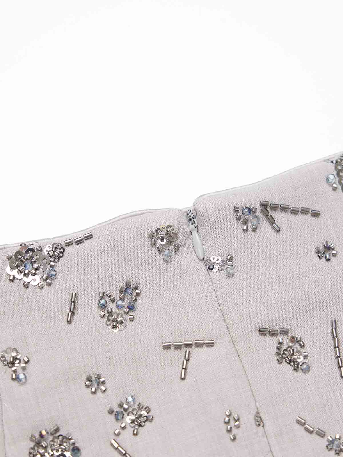 ASOBIO Rhinestone Midi Skirt