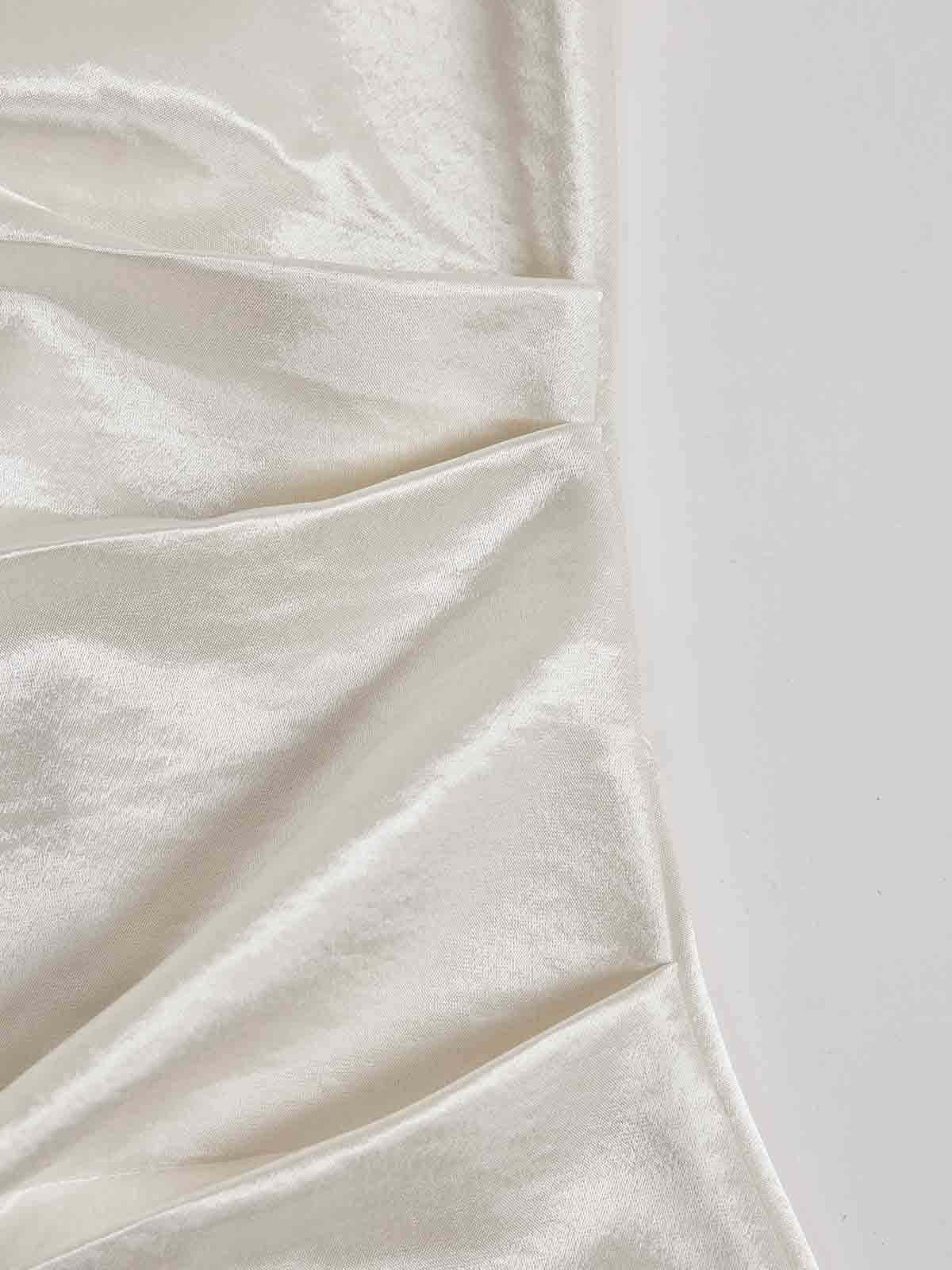 ASOBIO Satin Cowl Midi Dress