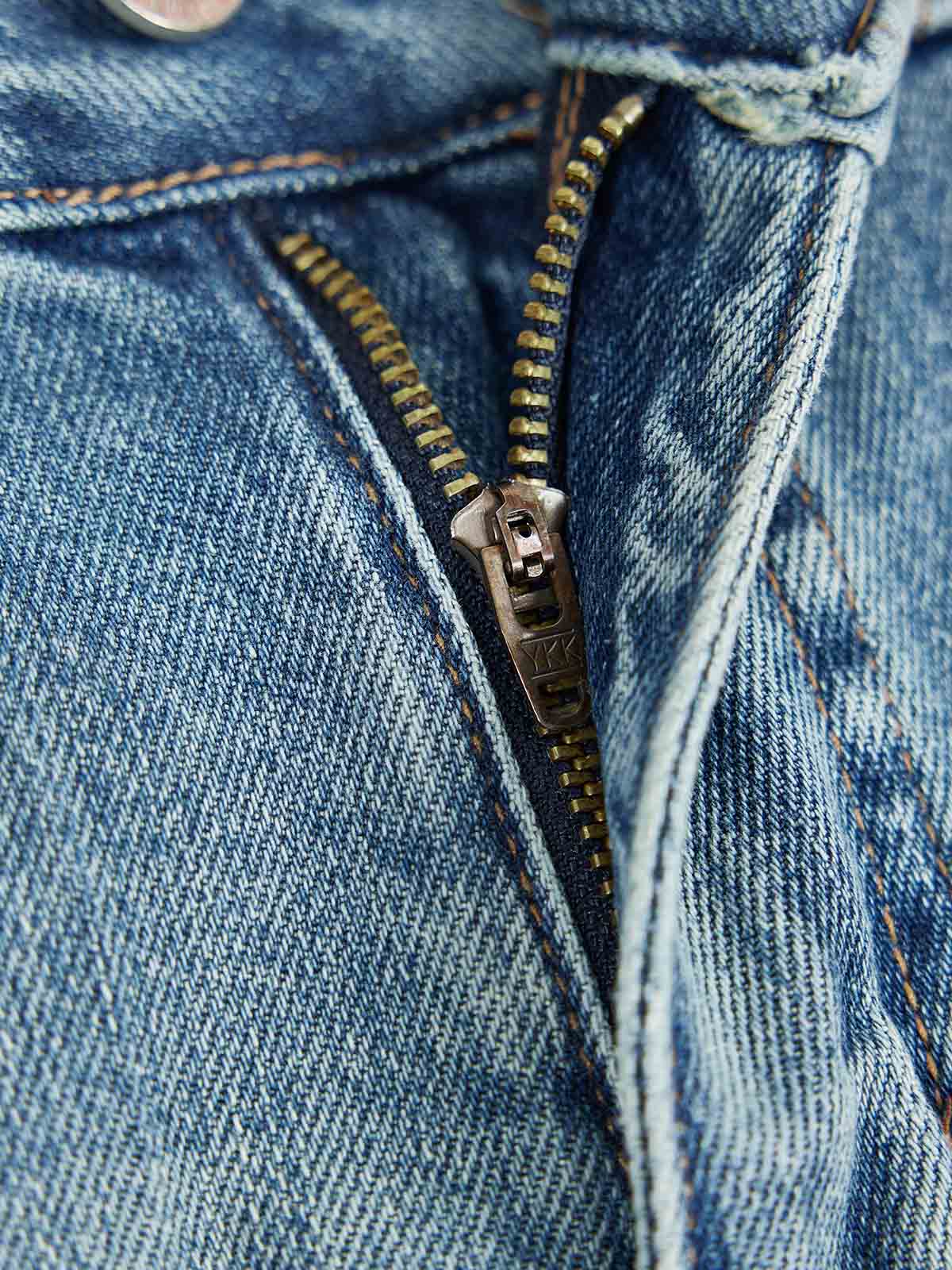 ASOBIO Rhinestone Stripe Straight Jean