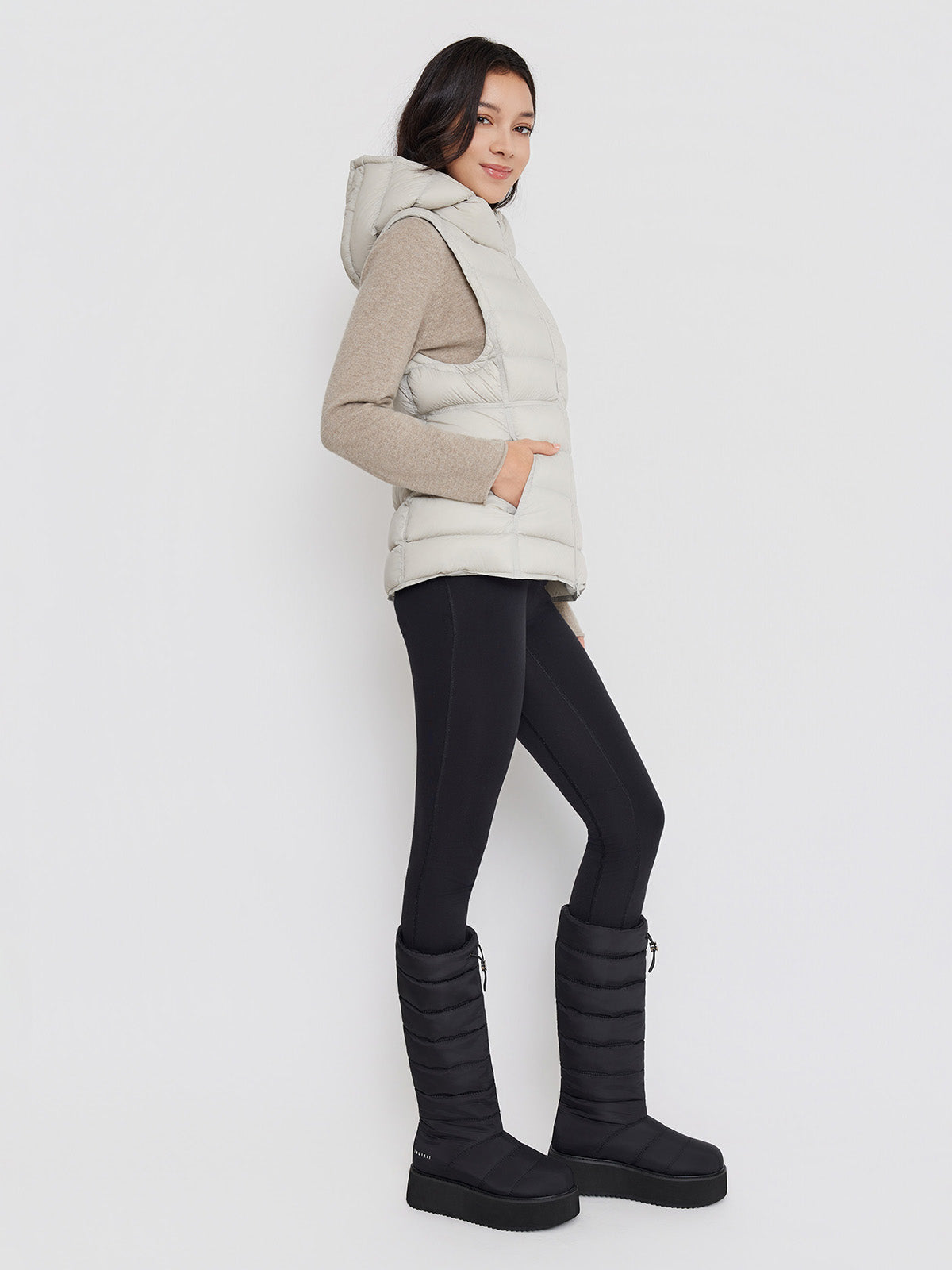 ASOBIO Lightweight Premium Down Puffer Hooded Vest