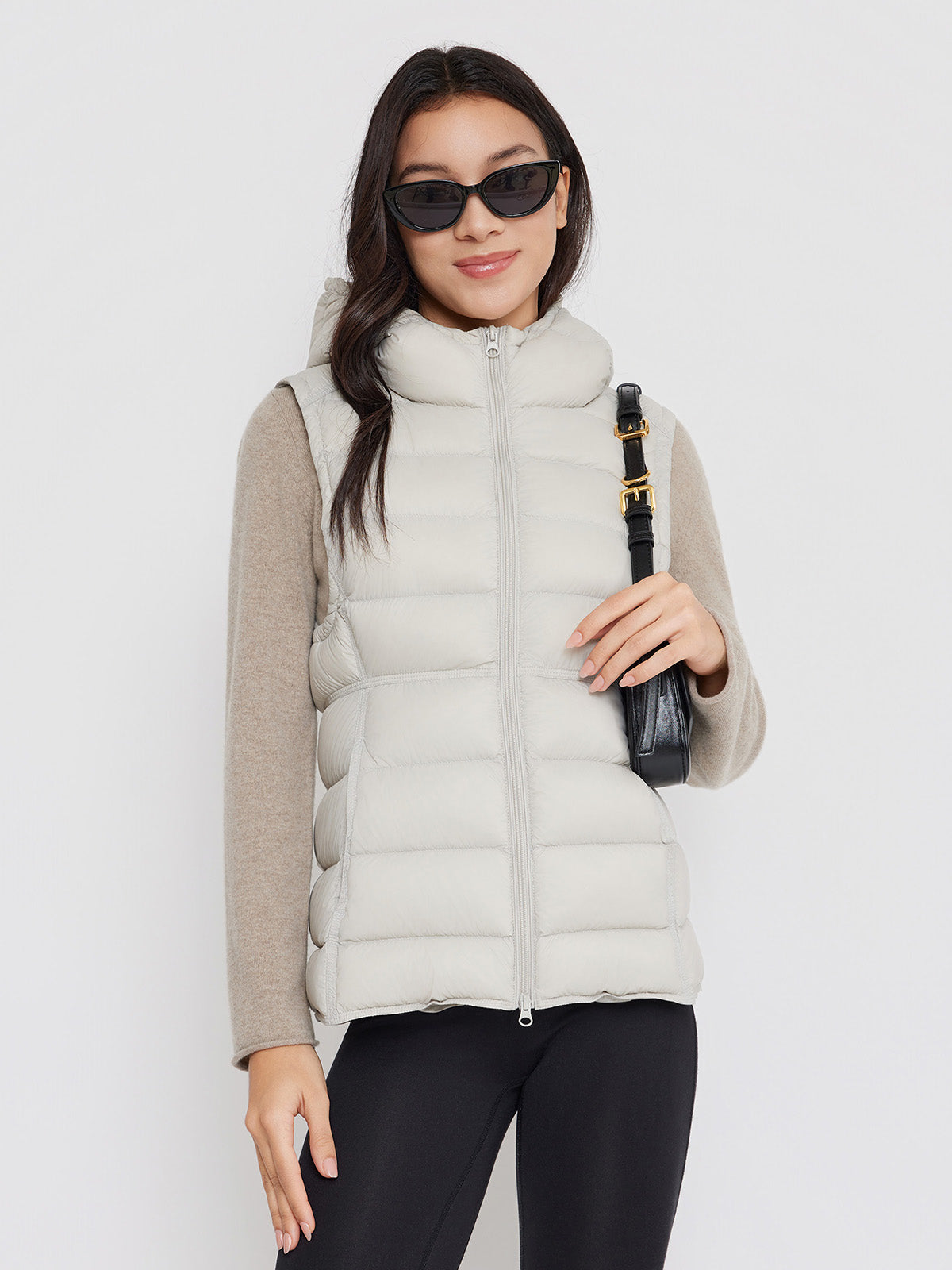 ASOBIO Lightweight Premium Down Puffer Hooded Vest