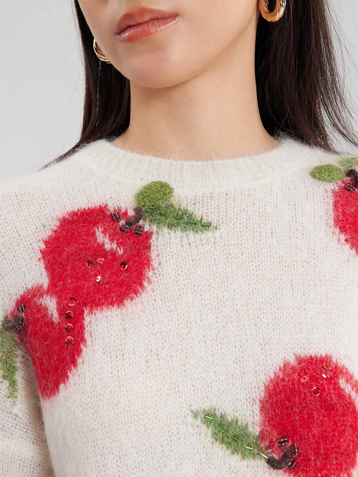 ASOBIO Mohair-Blend Pullover Sweater