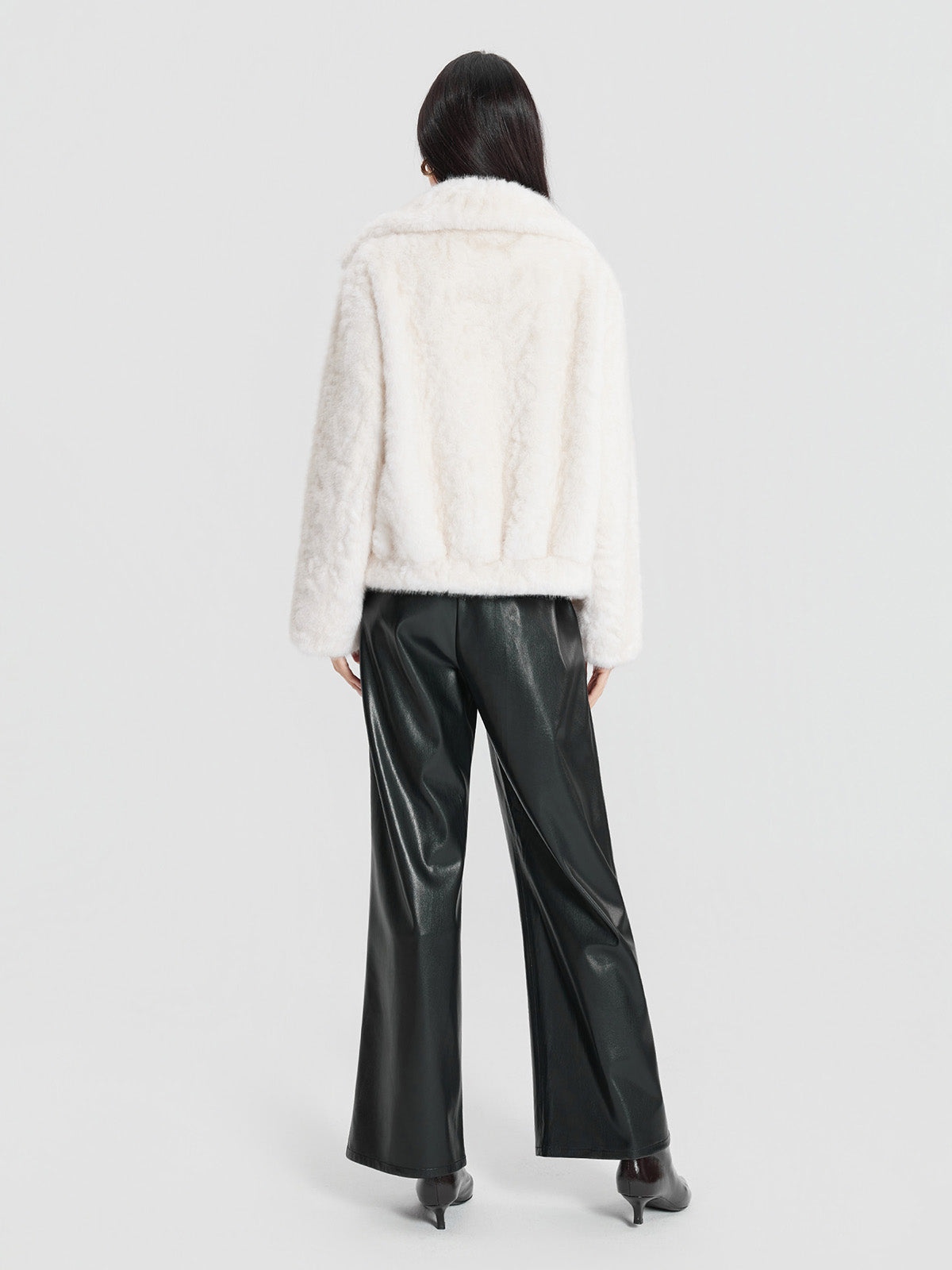 ASOBIO Faux Fur Zip-Up Jacket