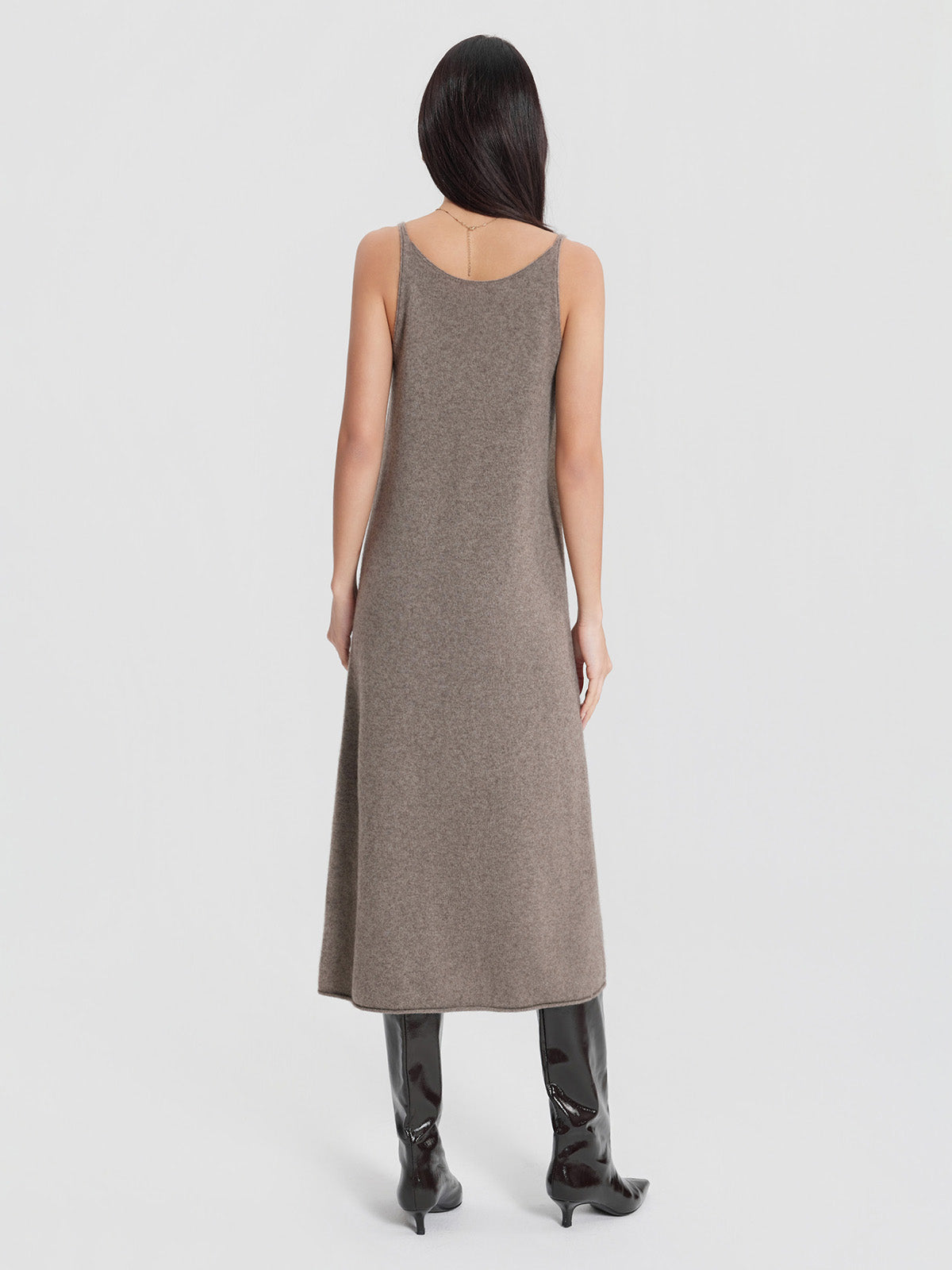 ASOBIO Yak Wool Knit Slip Dress