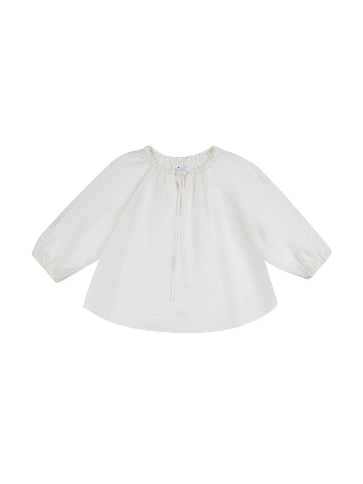 Tencel Textured Pleated Neck Blouse