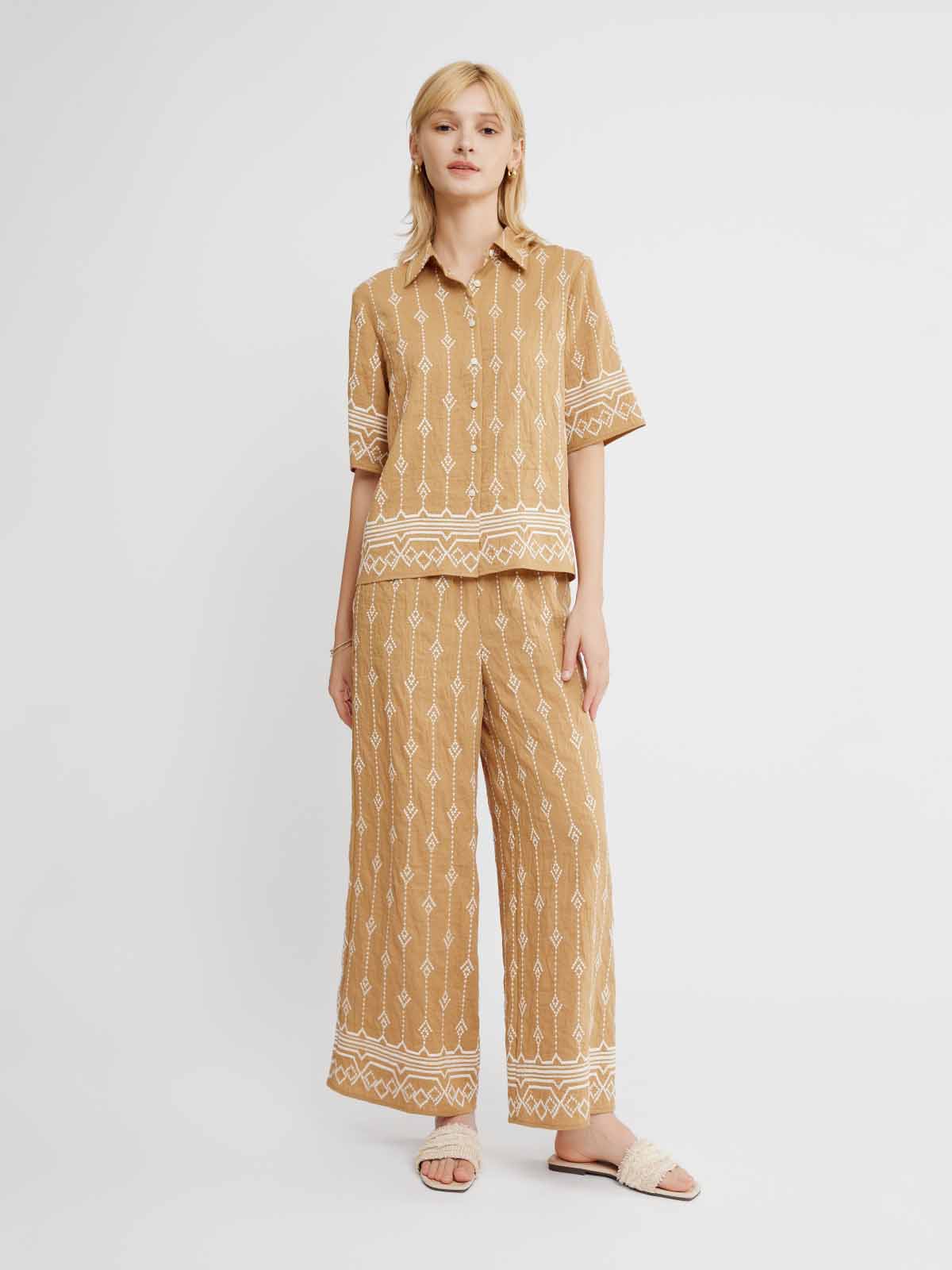 Embroidered Linen Shirt