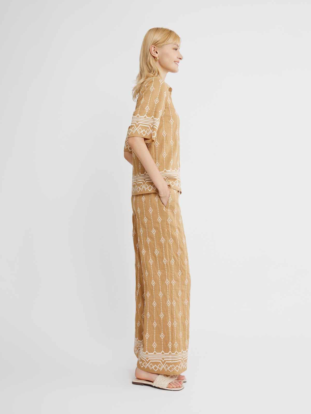 Embroidered Linen Shirt