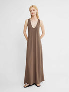 ASOBIO Twist-Back Knit Maxi Dress