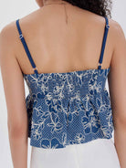 Embroidered Peplum Crop Top