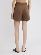 ASOBIO Wool-Blend Mini Skort with Belt