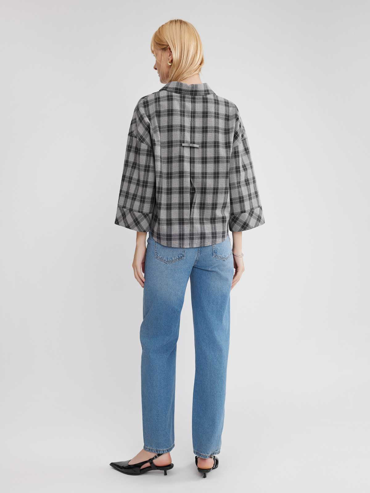 ASOBIO 100% Cotton Plaid Shirt