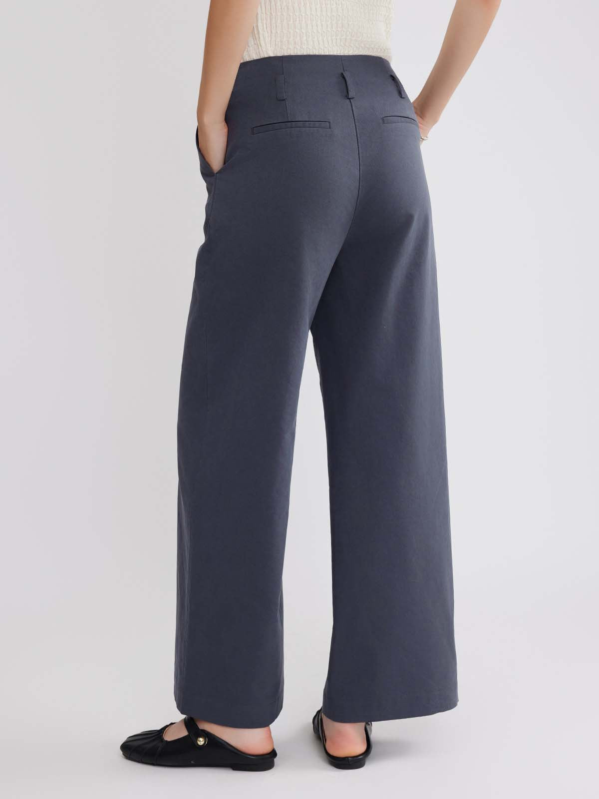 ASOBIO Twill Straight-Leg Pant